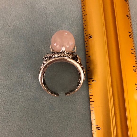 Rose Quartz Snake Ring - Picture 5 of 7